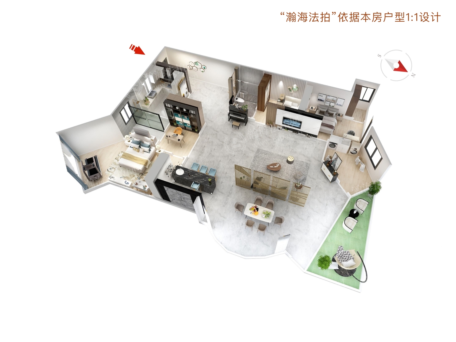 赢海庄园37号楼甲单元101室（平墅）