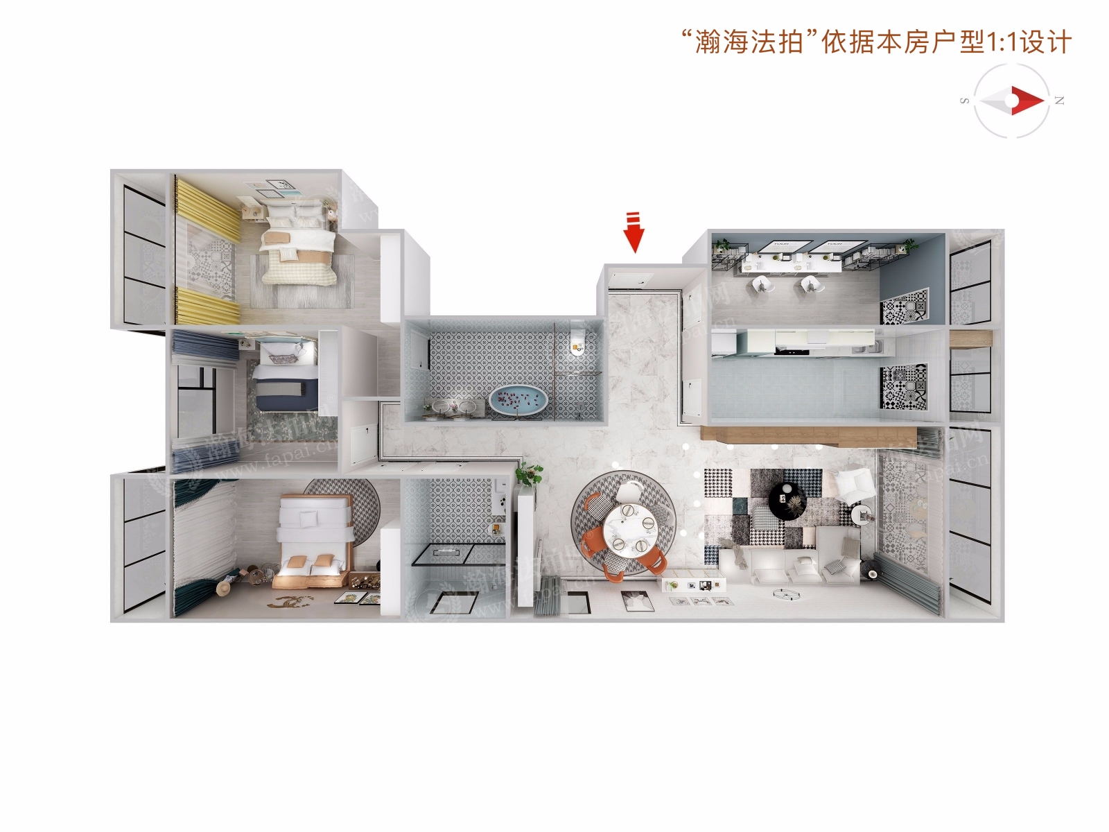 中华家园1号楼1单元1001室