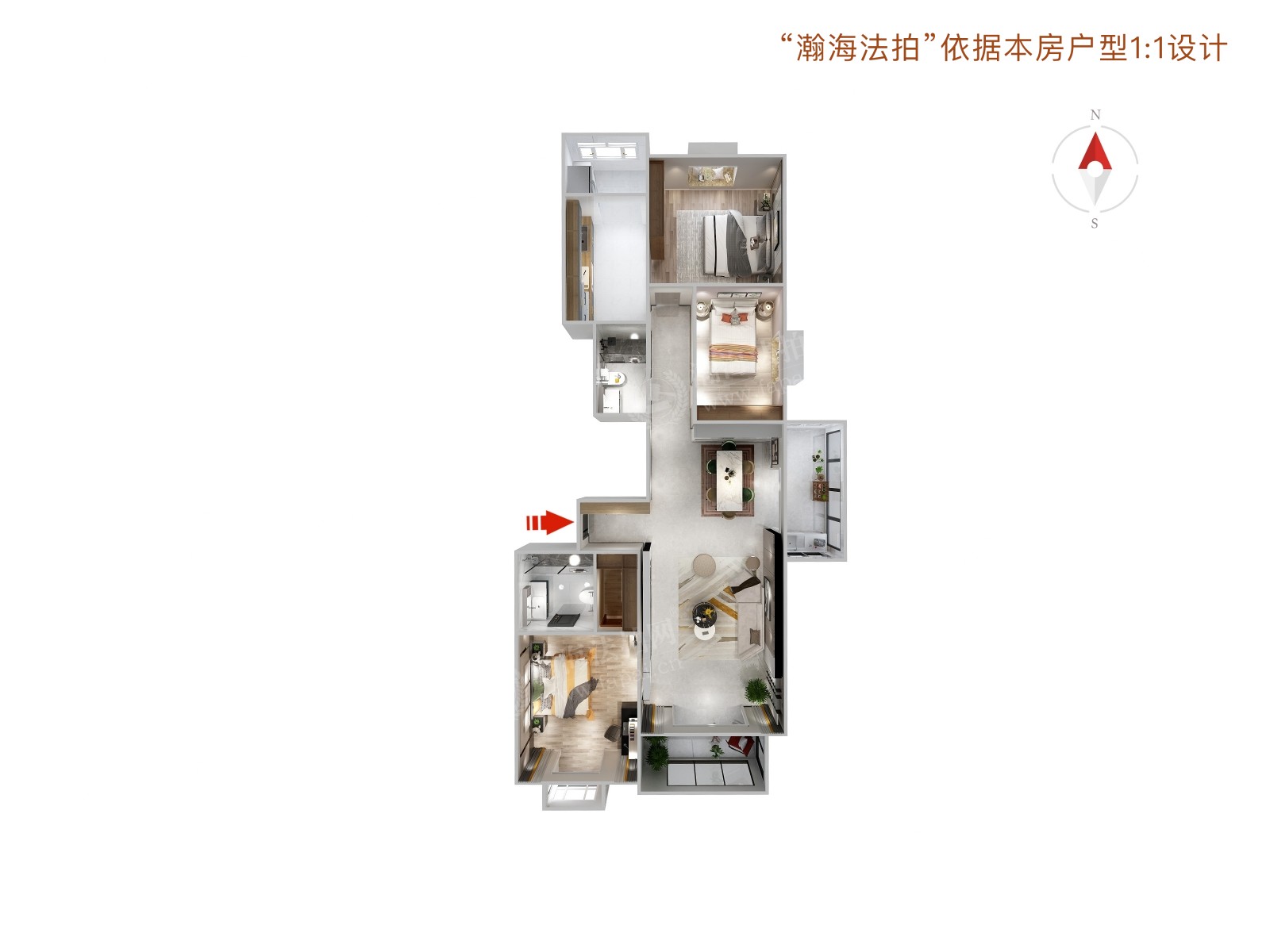 天兆家园6号楼C座1601室