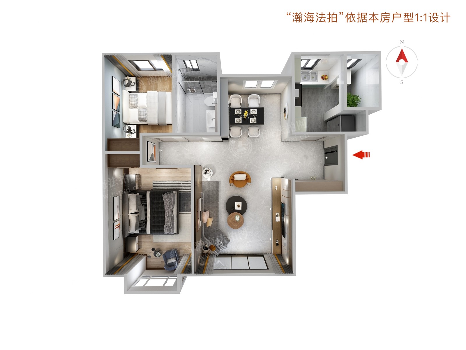富力又一城C区19号楼5单元505室