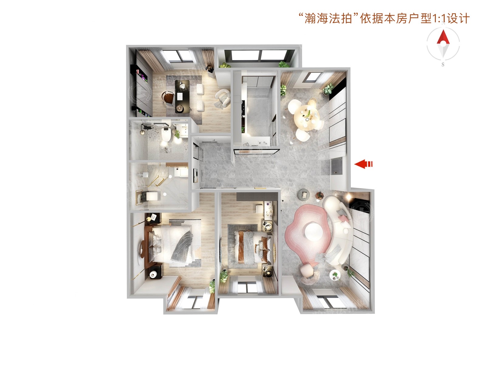 万象新天四区407号楼3单元302室