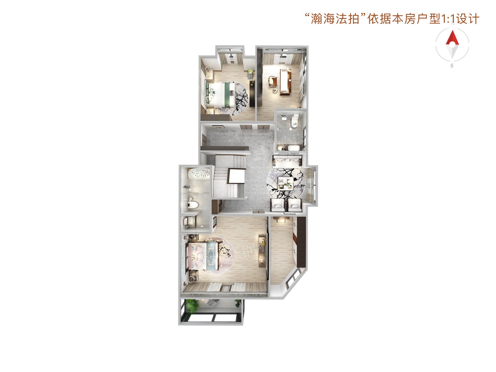 清澄名苑南区16号楼1单元301室（上叠）