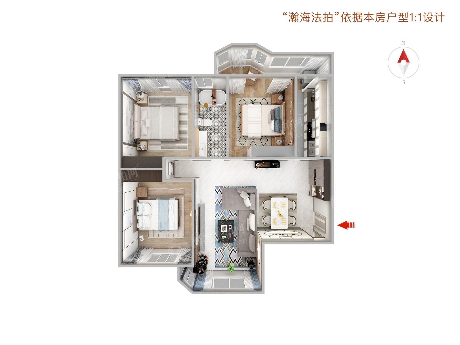 彩虹新城45号楼1单元604室