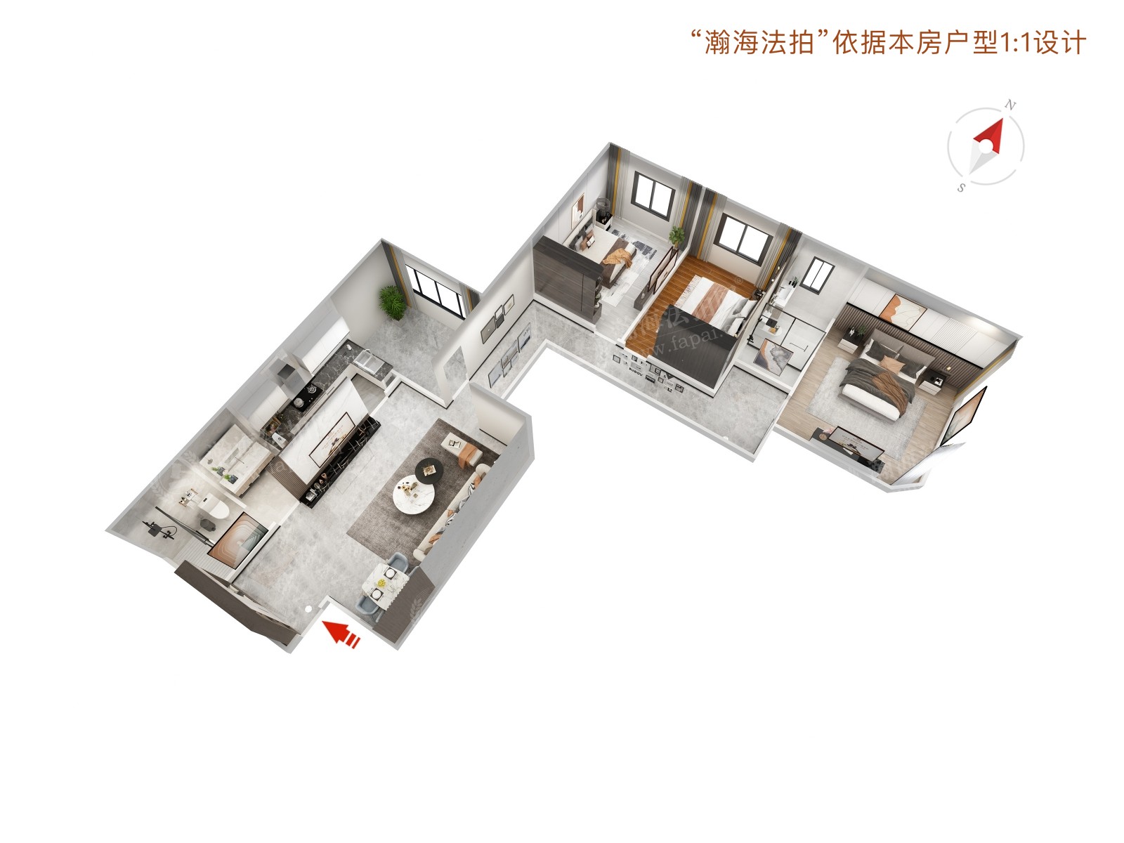 胜古家园3号楼E座1104室
