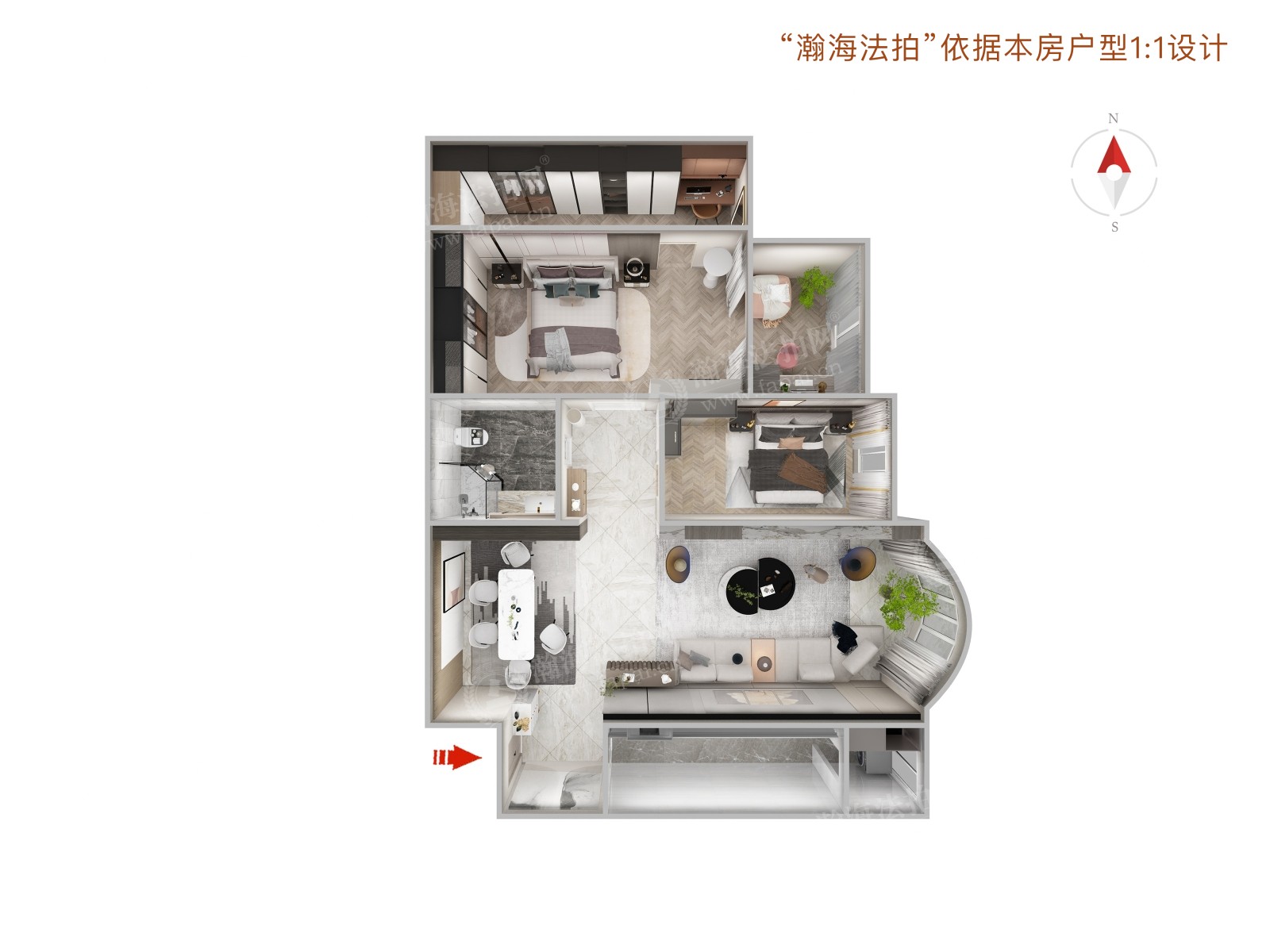 京贸国际公寓3号楼2503室