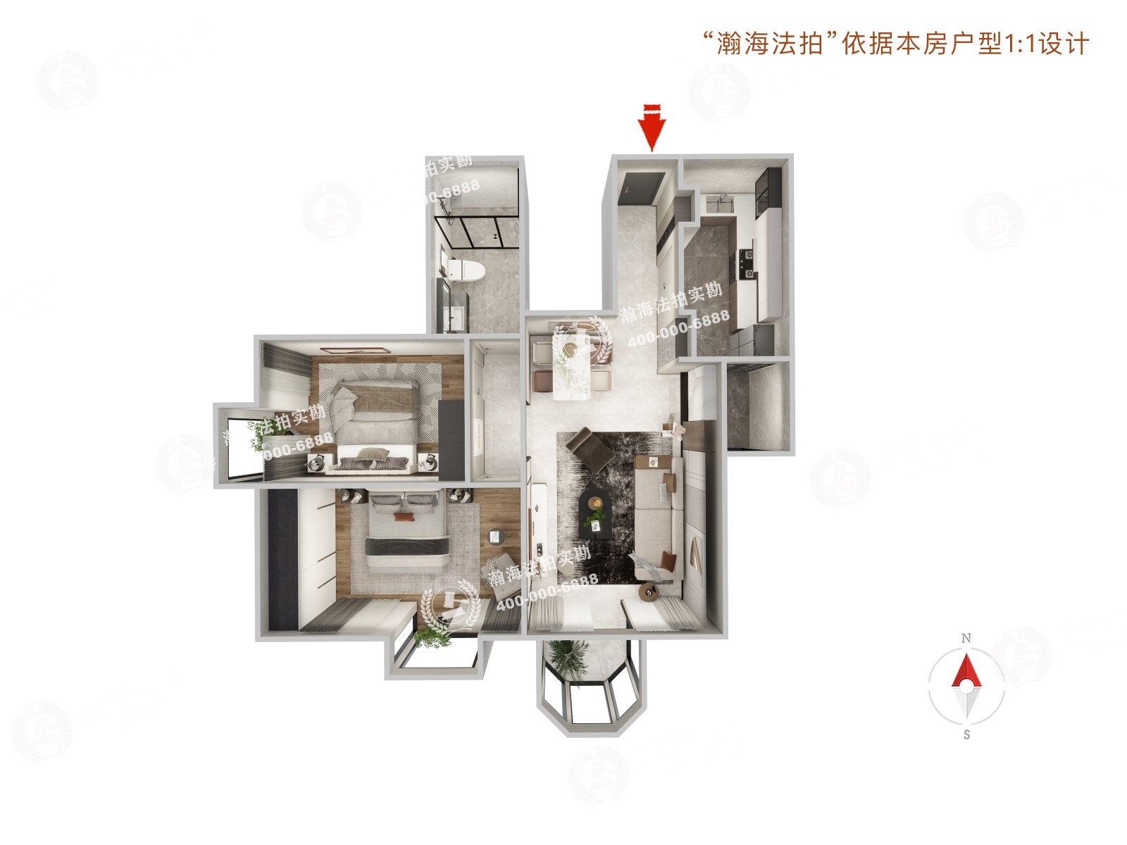龙湖时代天街8号楼2单元1001室
