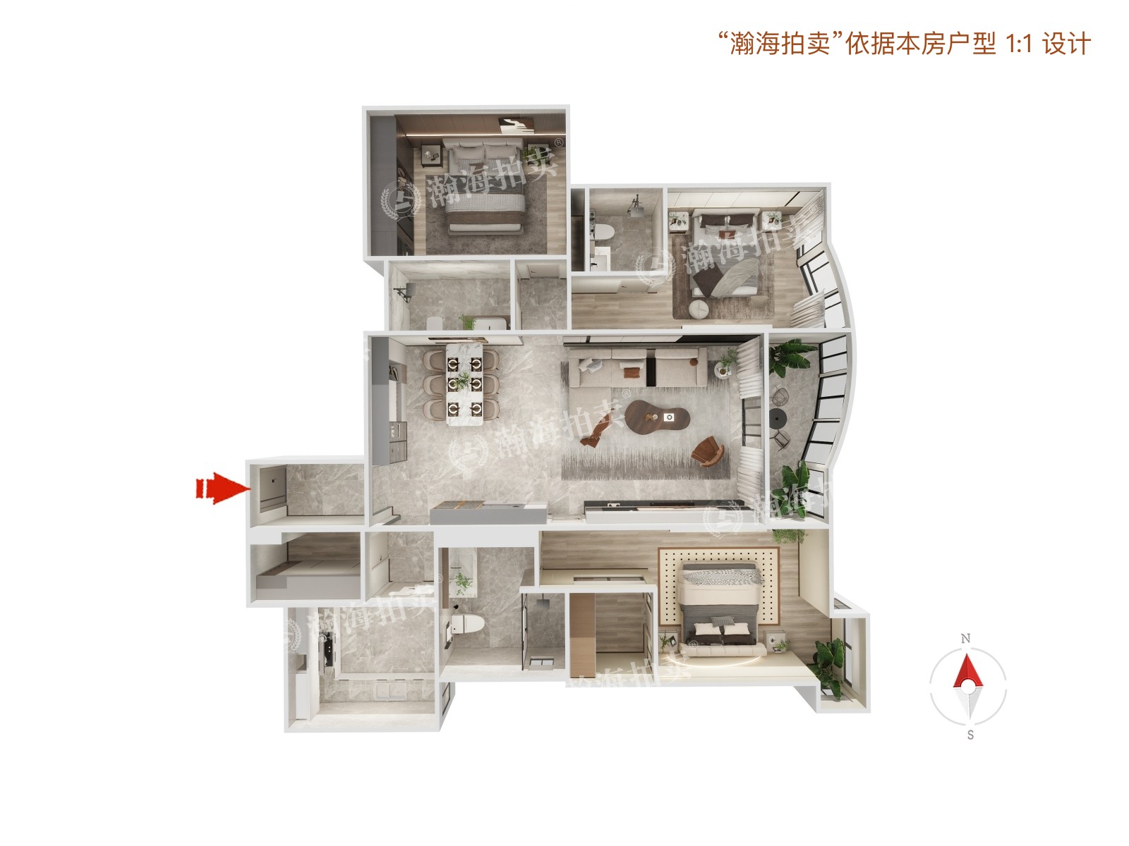 御景园2号楼8G室