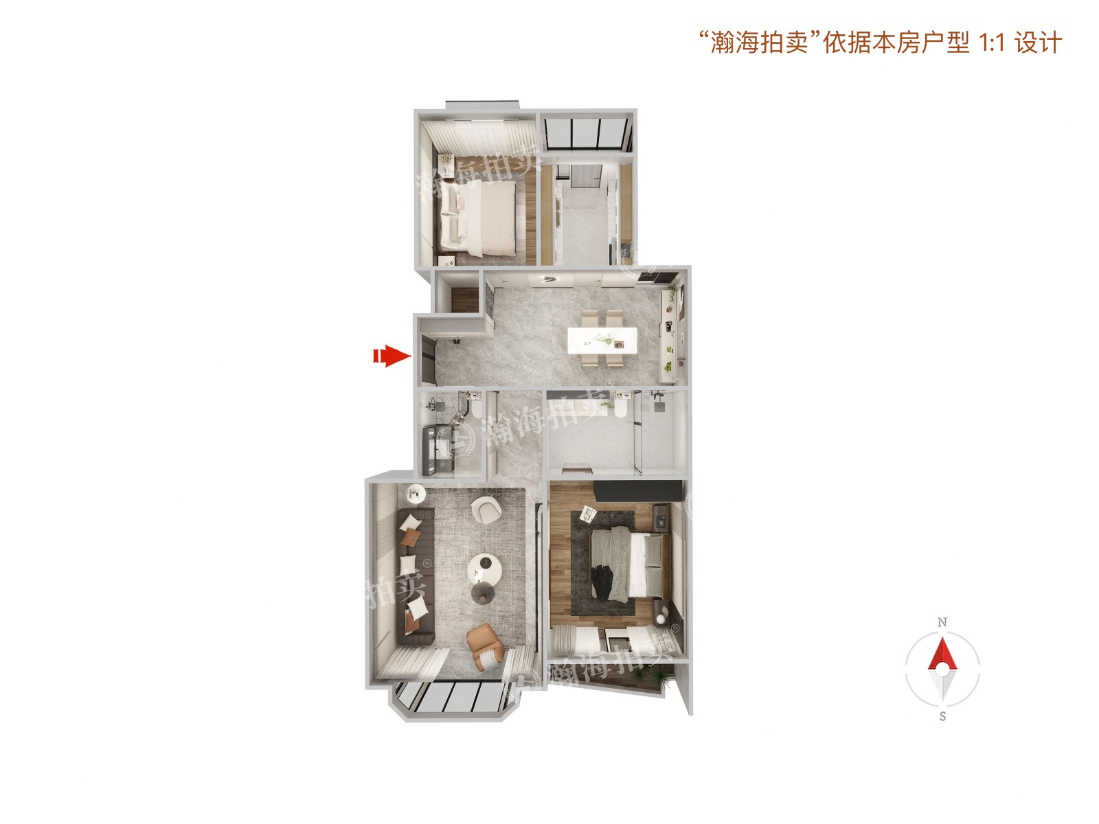山水文园中园2号楼7单元402室
