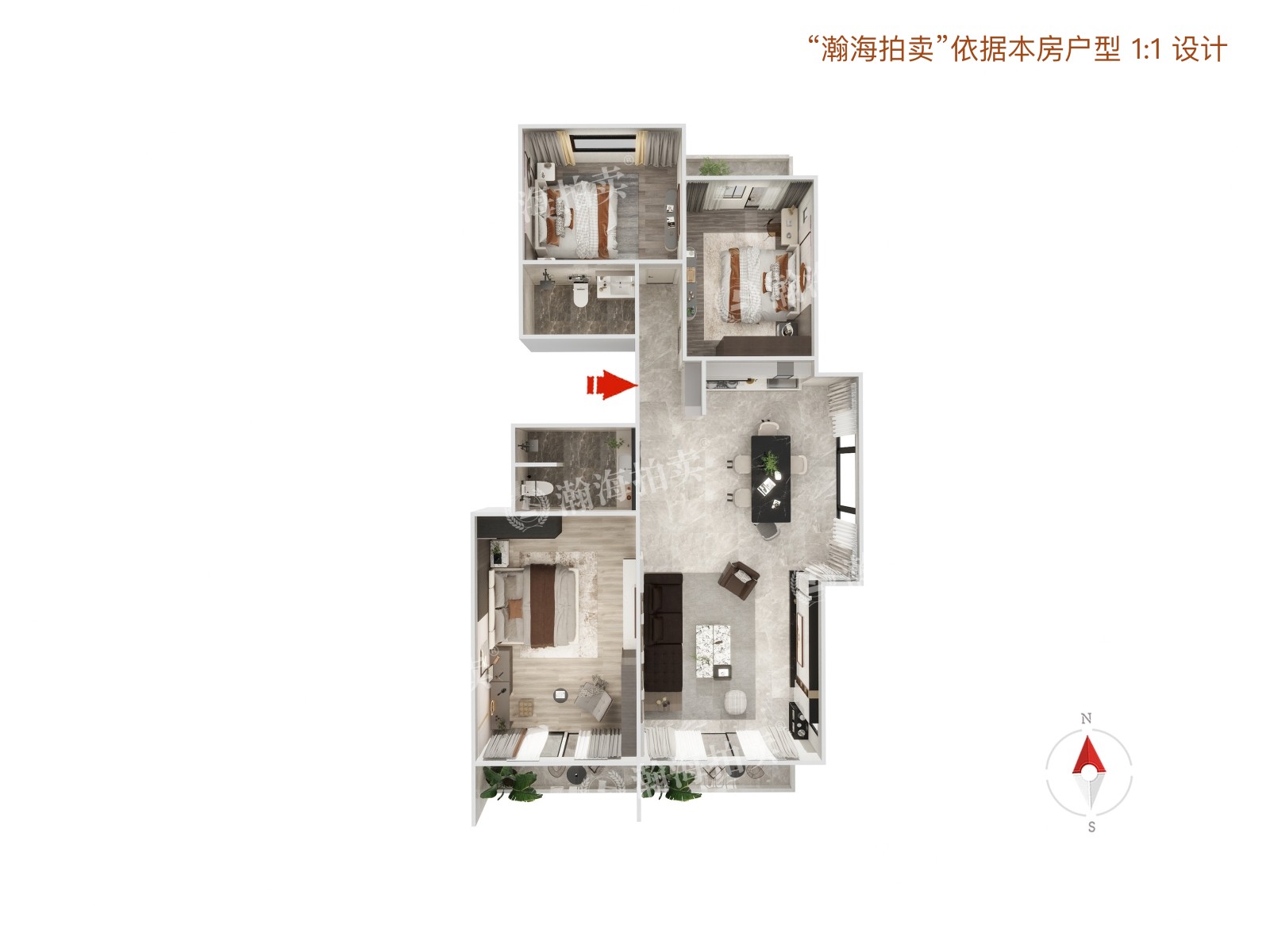 郦城二区8号楼1单元601室