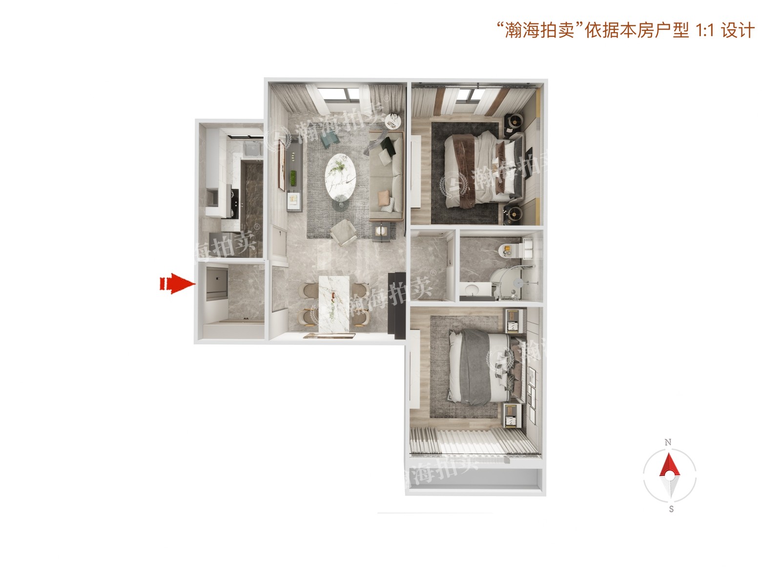 江南府3号楼2单元201室