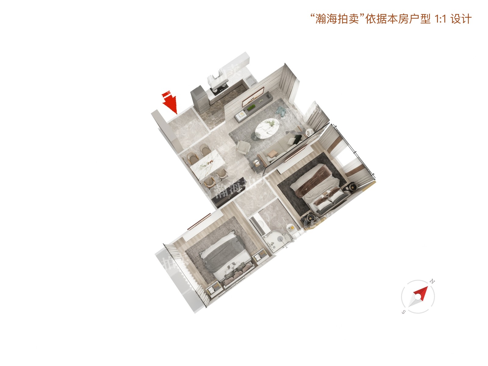 江南府3号楼2单元201室