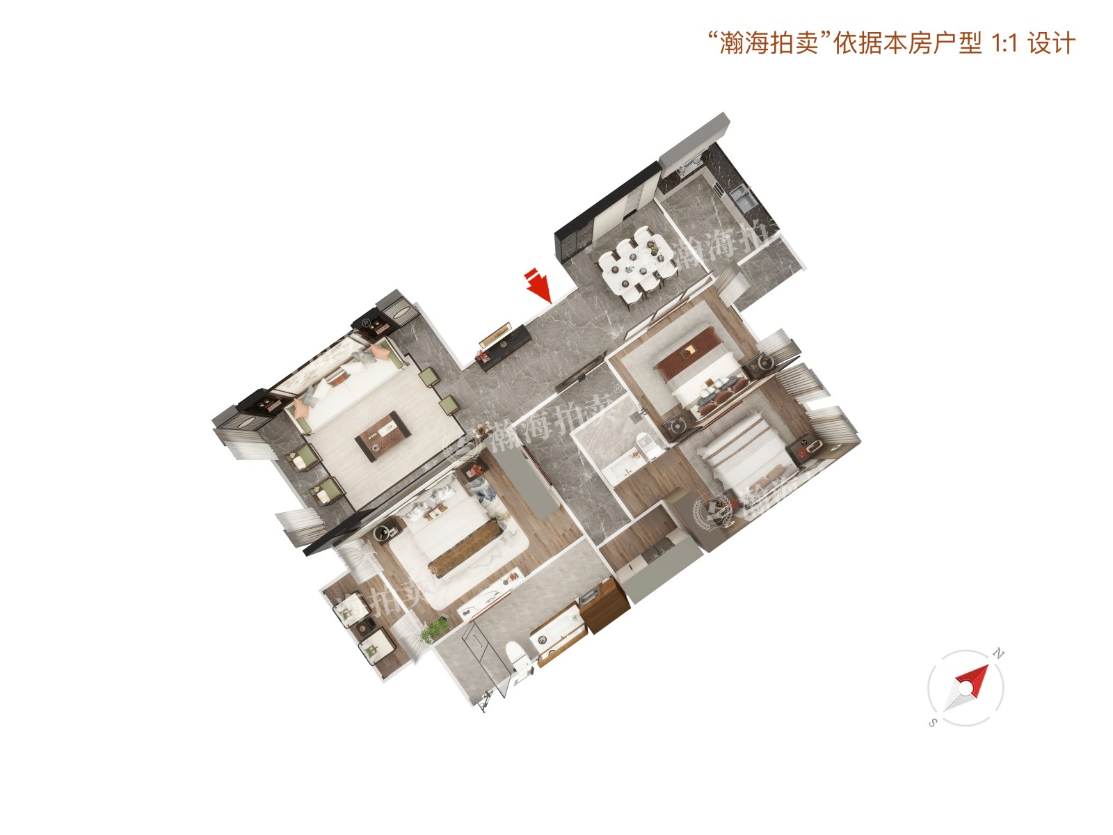 紫金长安15号楼3单元1001室
