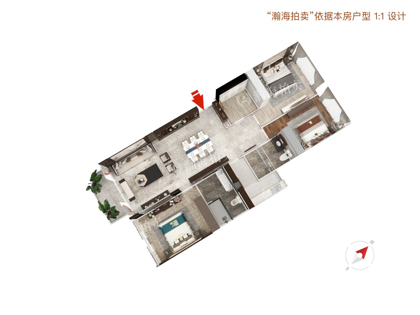 晴波园8号楼2单元3D室