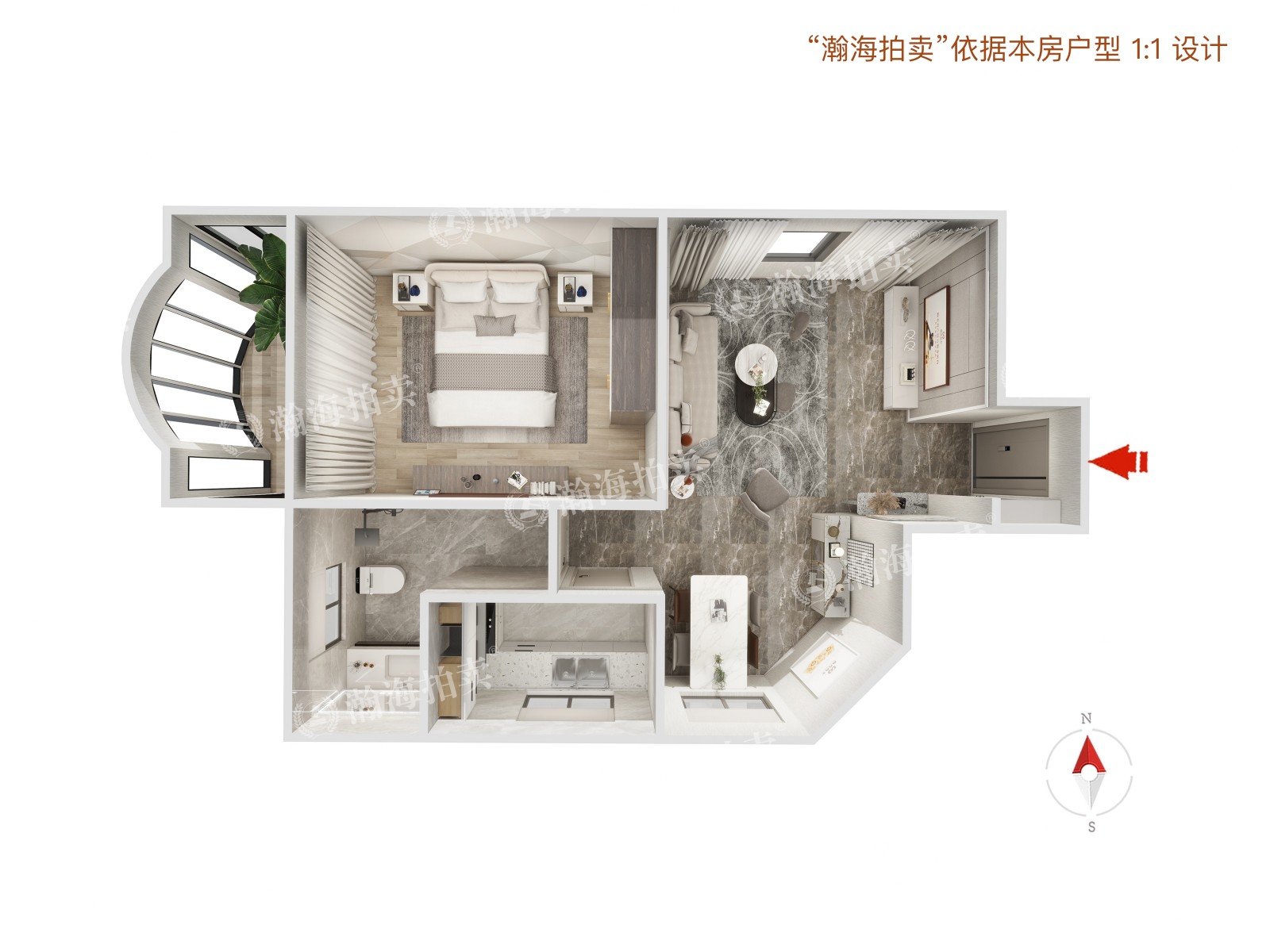 听涛雅苑1号楼2单元602室