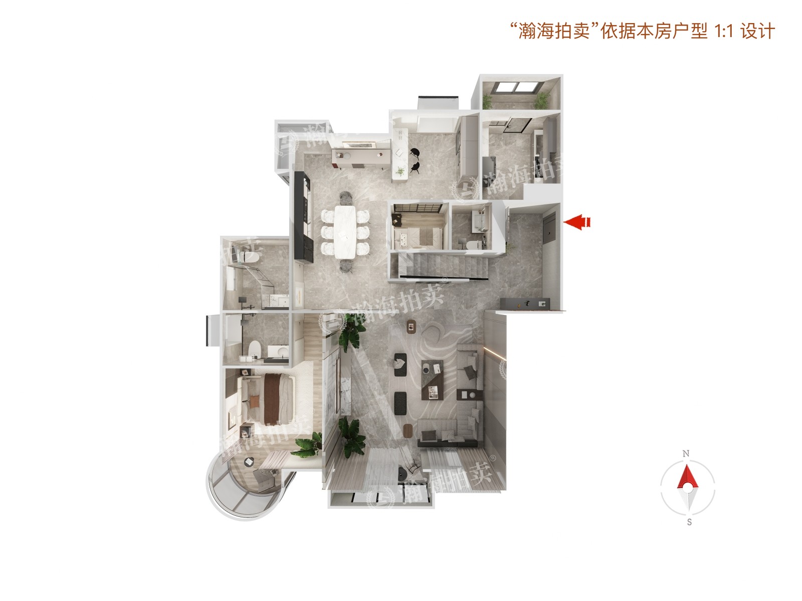 绿地中心11号楼5302室