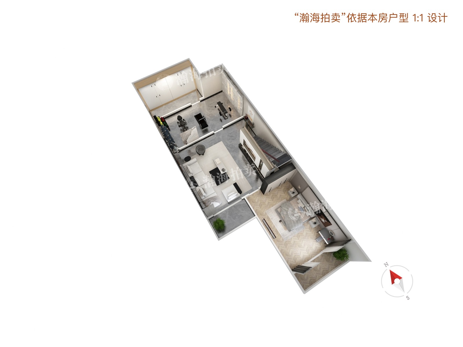 长滩壹号3号楼1单元102室（下叠别墅）