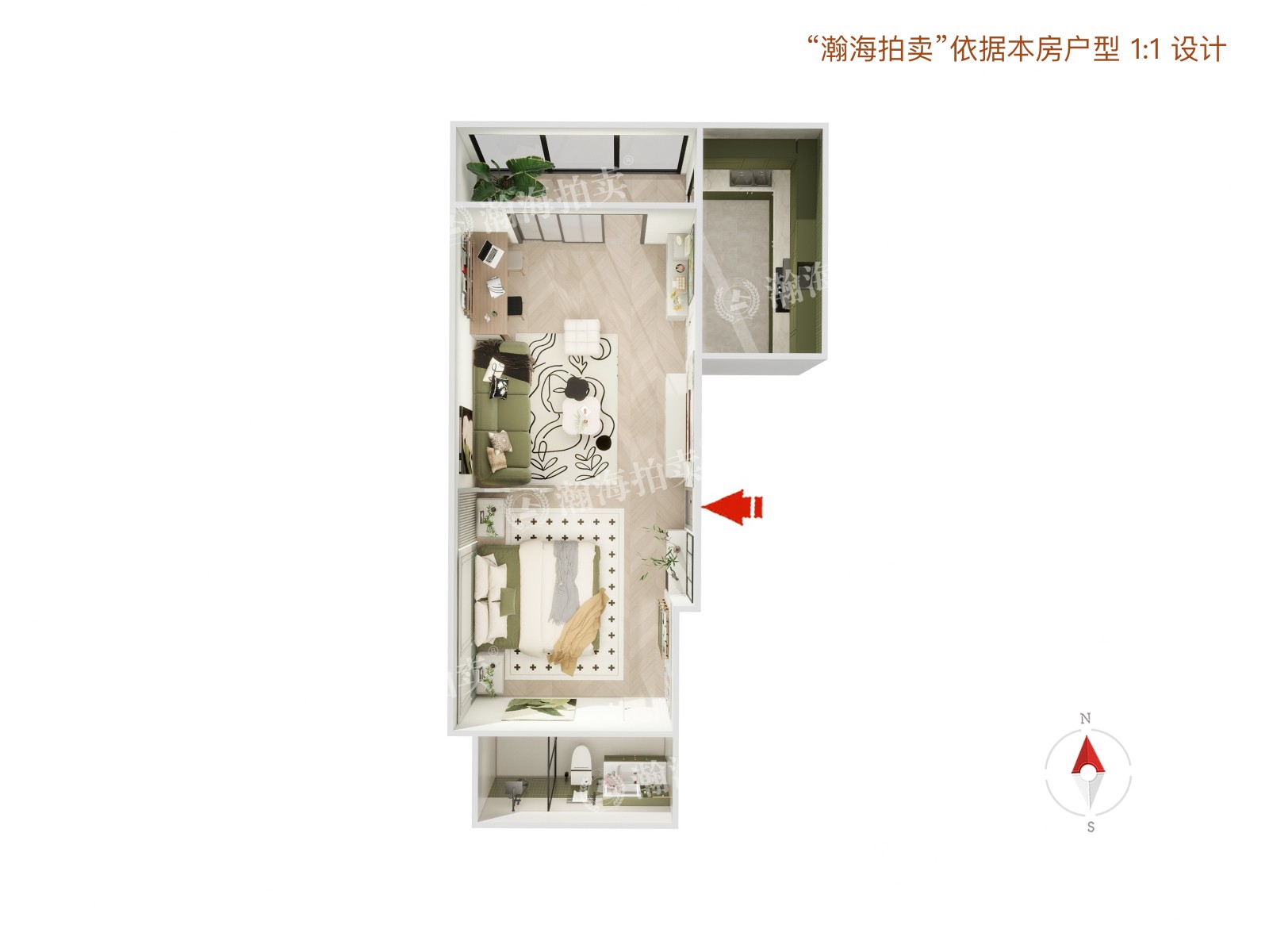旭辉御锦16号楼5单元301室及负101室（复式）