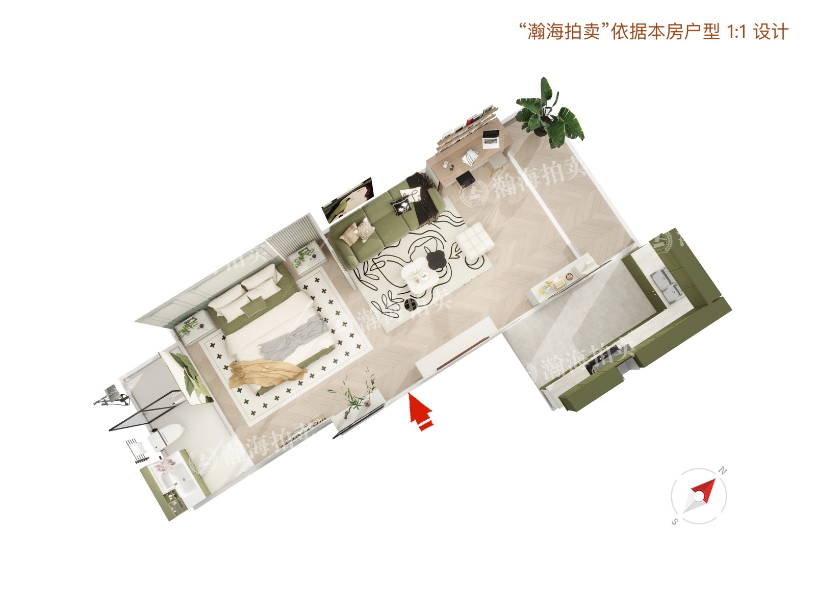 旭辉御锦16号楼5单元301室及负101室（复式）