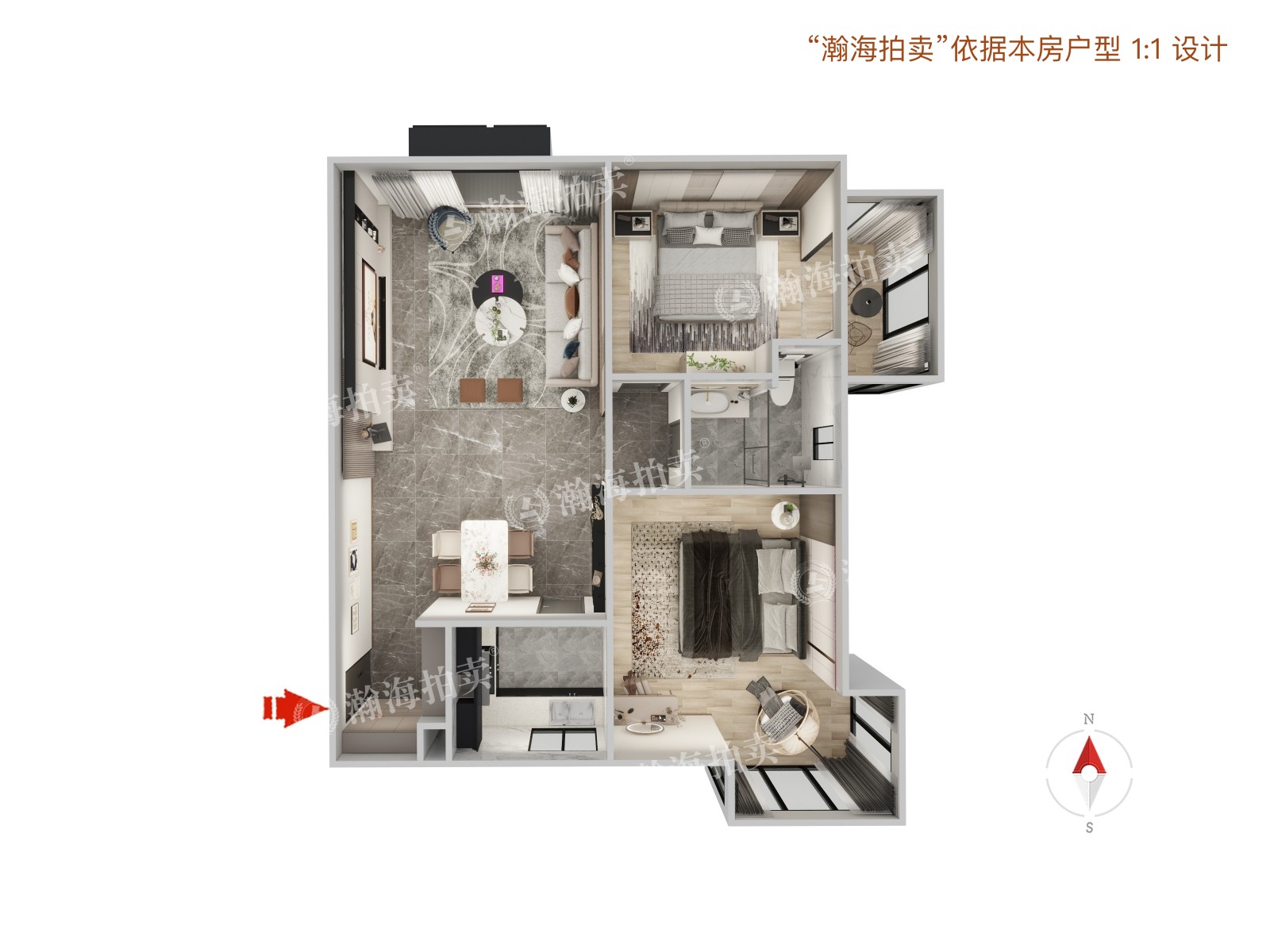 主场（浩运园）2号楼1303室