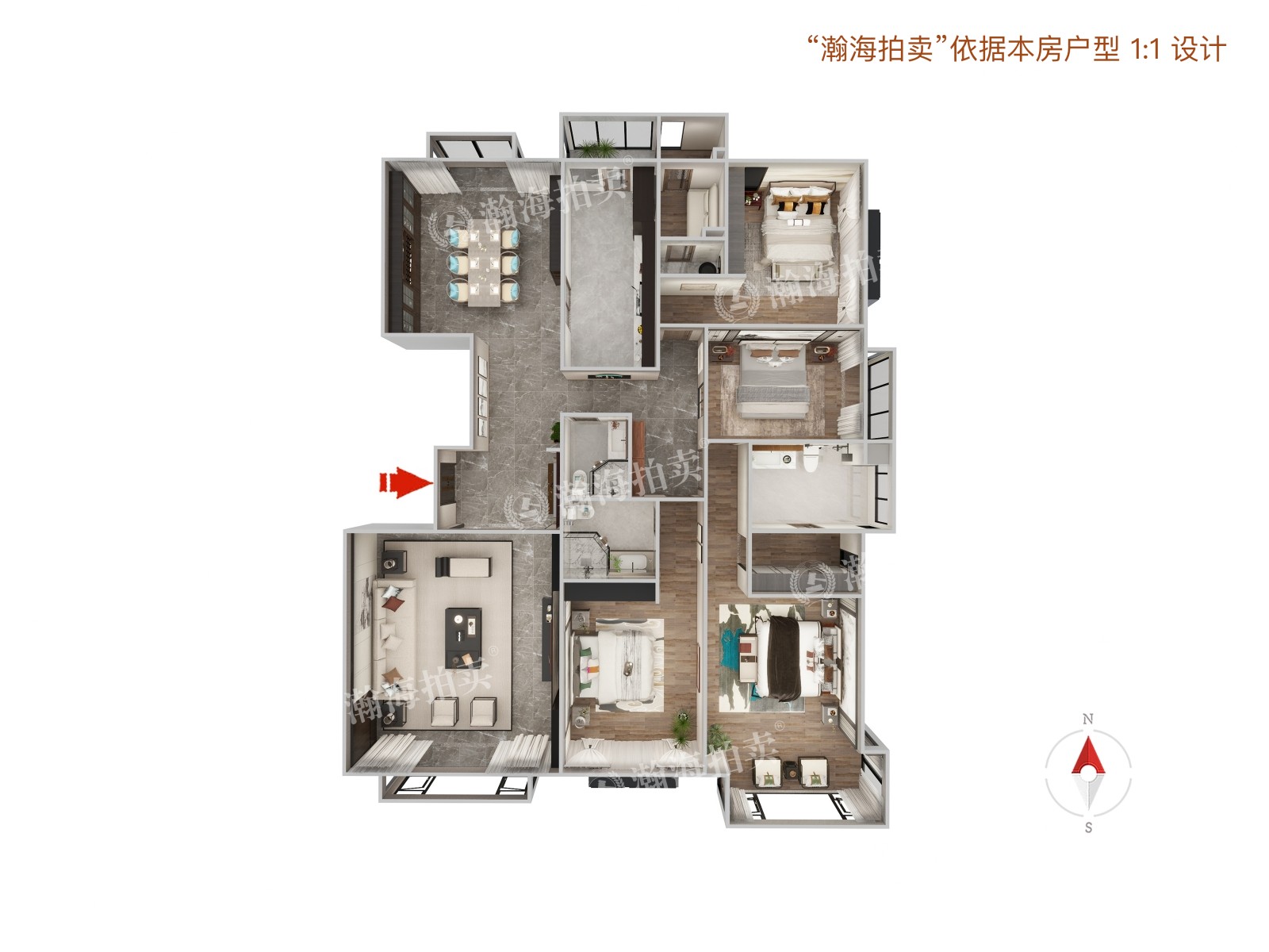 富力城D区33号楼D332001室
