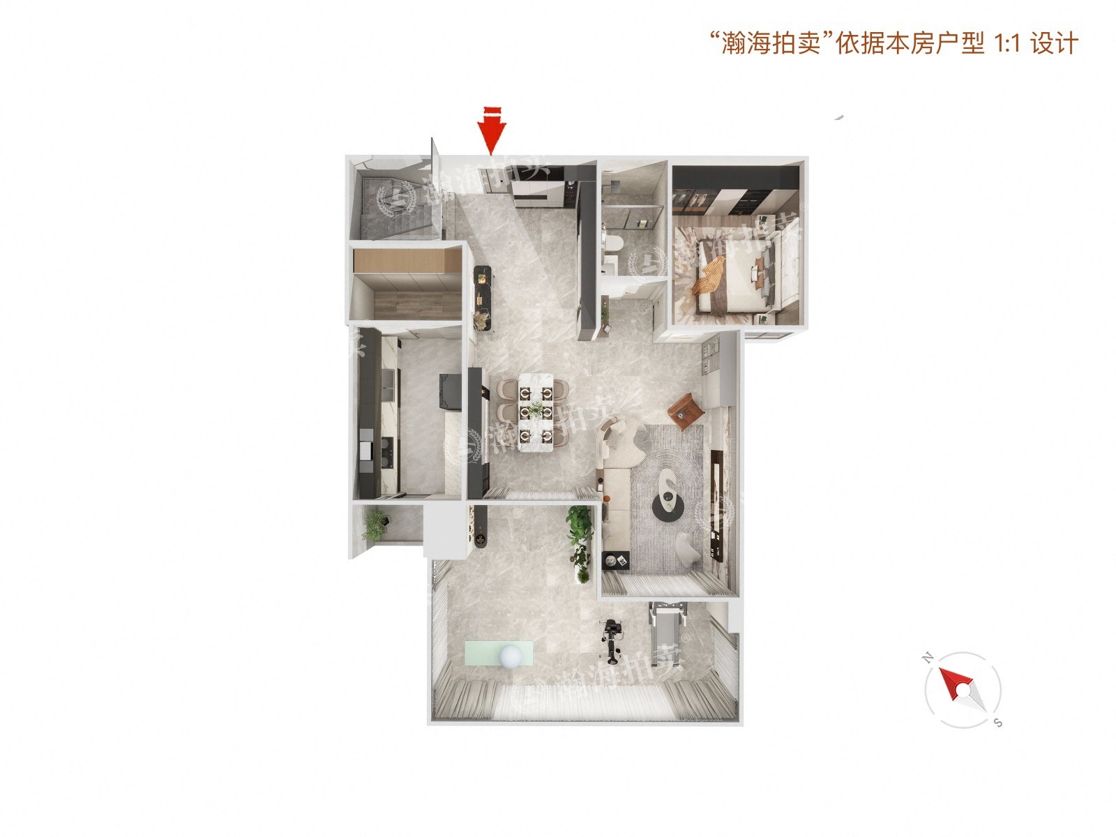 朝庭公寓2号楼6单元102室
