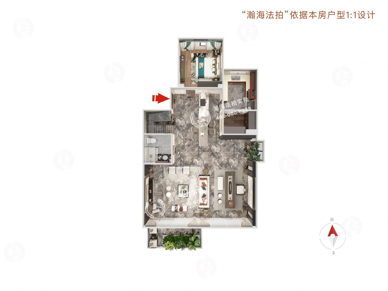 西山华府禧园53号楼1单元6018室（复式）