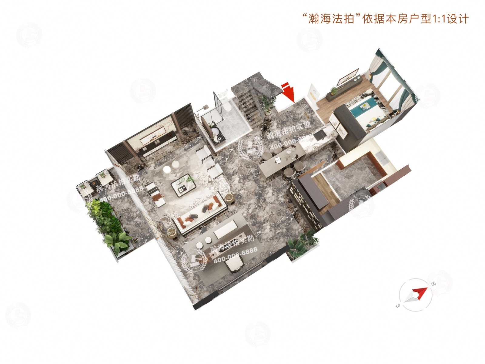 西山华府禧园53号楼1单元6018室（复式）