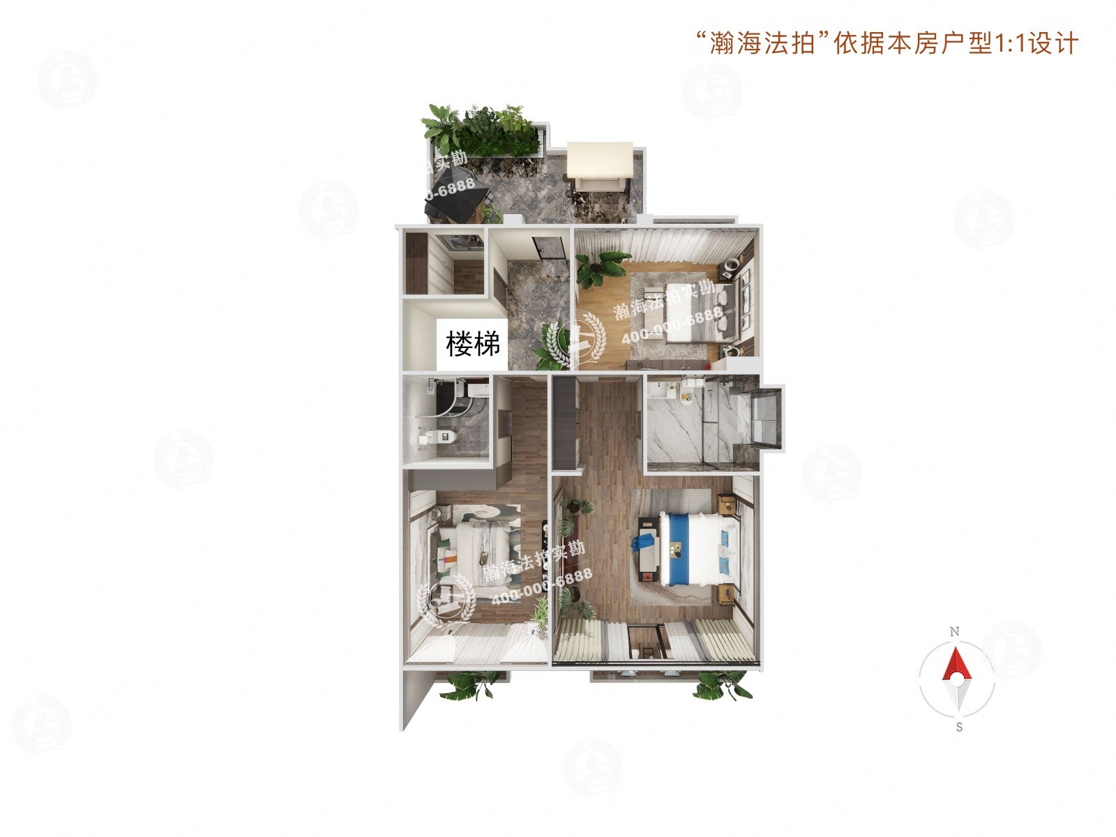 西山华府禧园53号楼1单元6018室（复式）