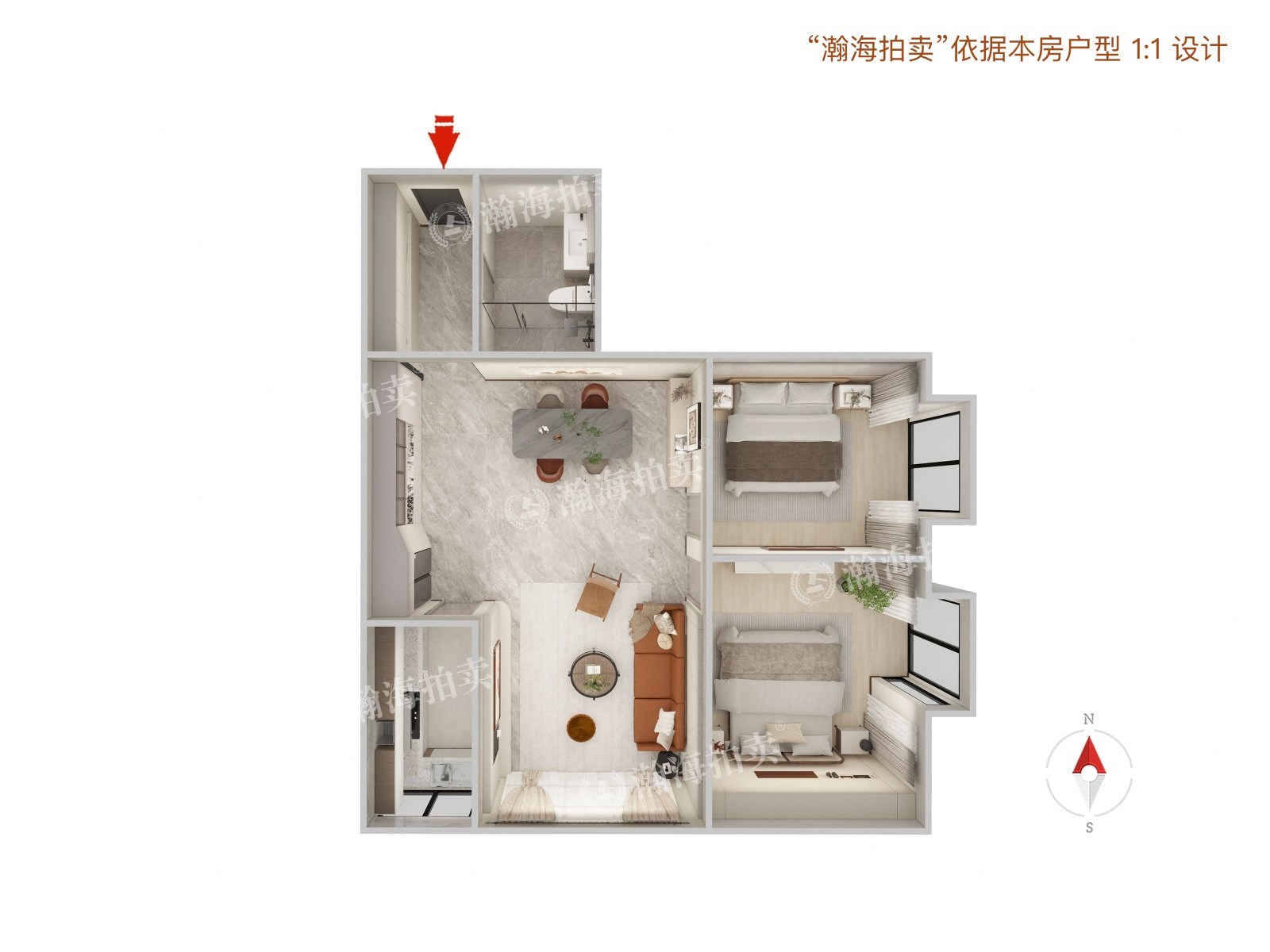 都市心海岸1号楼3单元1503A室