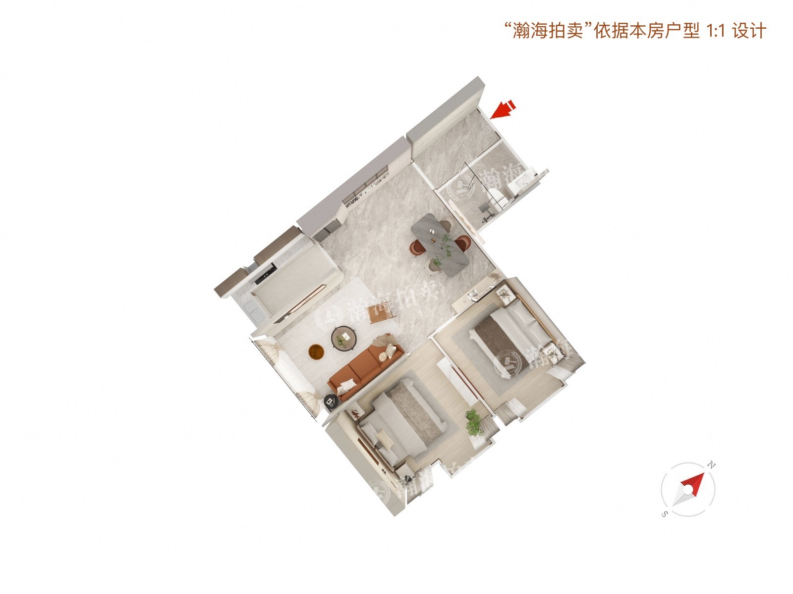 都市心海岸1号楼3单元1503A室
