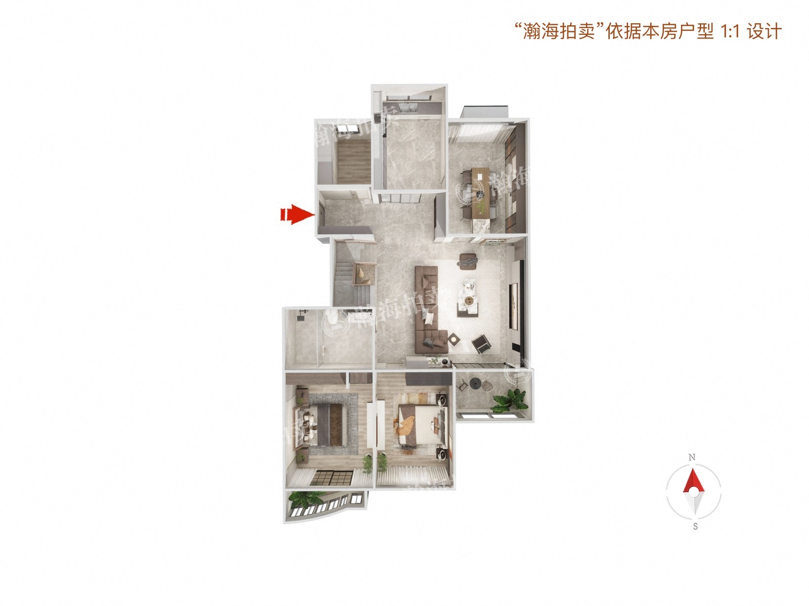 美丽园6号楼2单元601室